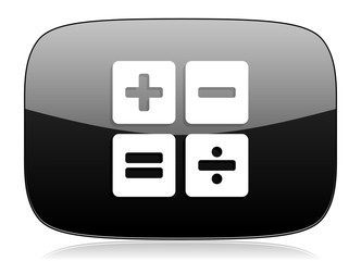 Aufkleber - calculator black glossy web modern icon