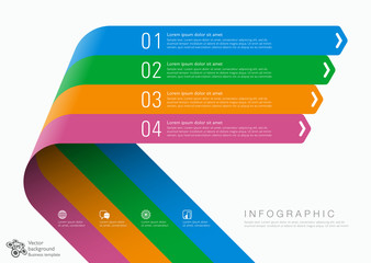 Wall Mural - infographic vector background 4-step process