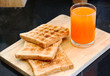Grilled bread with orange juice