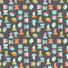 Wall Mural - colored semicircle seamless pattern