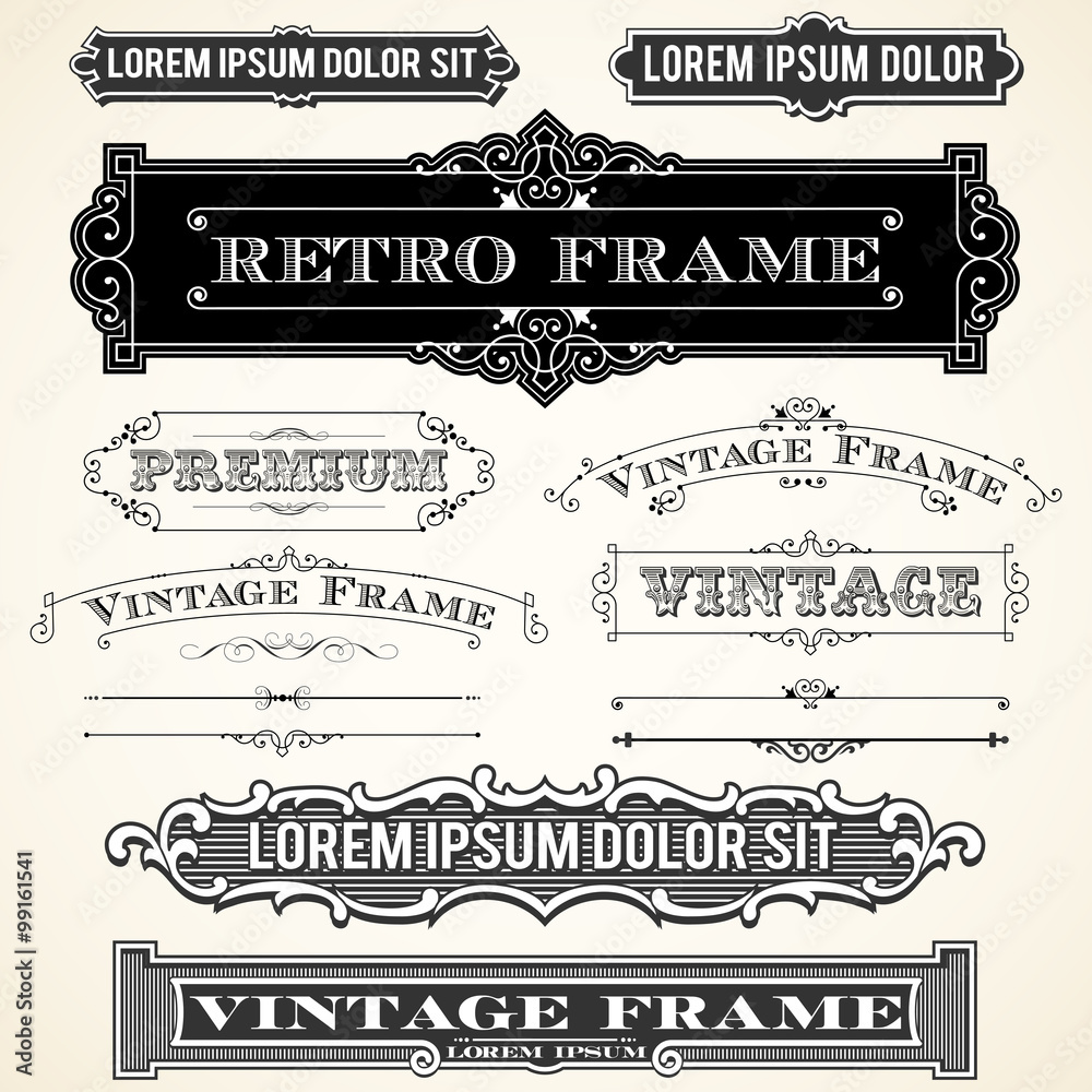 Vintage Labels and Ornaments  - obrazy, fototapety, plakaty 