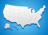 Fototapeta Na ścianę - United States of America Map 