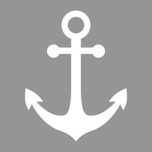 Anchor Icon In Flat Style