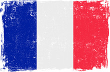 France Vector Flag On White