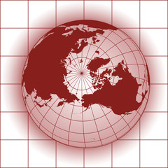Wall Mural - North Pole map