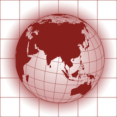 Wall Mural - Asia map