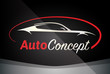 Auto Company Logo Vector Design Concept with Sports Car Silhouette - Red