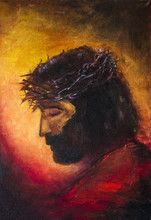 Jesus Christ. Original Oil Painting On Canvas