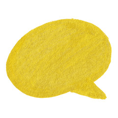Wall Mural - Golden yellow velvet thought balloon bubble cloud symbol isolated