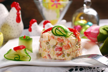 Vegetable Salad With Mayonnaise For Easter