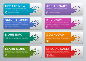 Canvas Print - Infographics Web Banner & Label Design