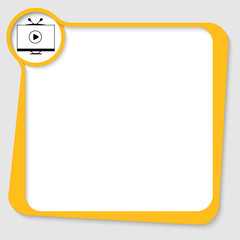 Poster - Yellow text box for any text with tv icon