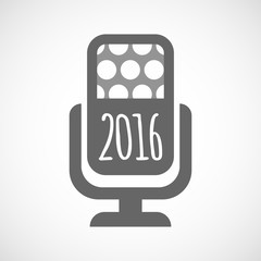 Sticker - Isolated microphone icon with a 2016 sign