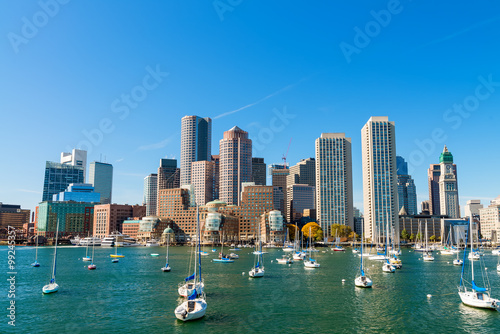Cuadros en Lienzo Boston, Massachusetts. Hermoso horizonte de la ciudad