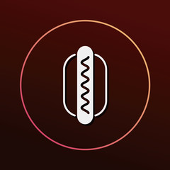 Poster - hot dog sausage icon