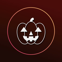 Canvas Print - halloween pumpkin icon