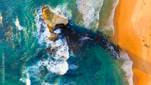 Cuadros en Lienzo Overhead view of Twelve Apostles, Australia
