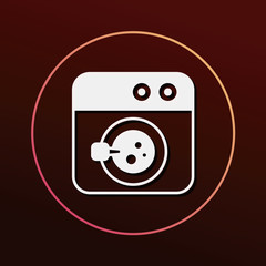 Sticker - washing machine icon