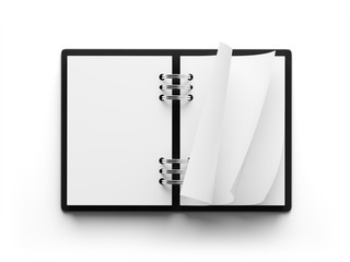 Wall Mural - Blank White Paper Notepad isolated on white background