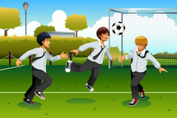 Sticker - Student Playing Soccer