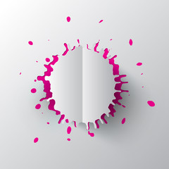 Sticker - Splash - Splatter - Blot Vector Paper Cut Background