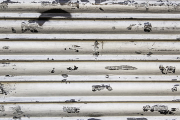 Rusty metal fence