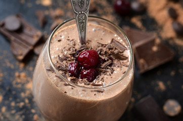 Delicious chocolate smoothie 