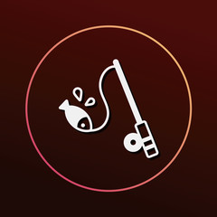 Poster - Fishing rod icon