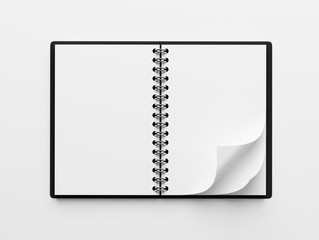 Wall Mural - Blank White Paper Notepad isolated on white background