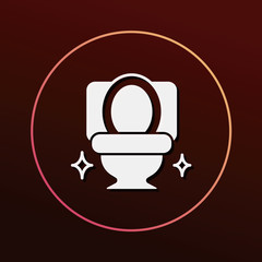 Canvas Print - Toilet seat icon