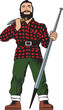 Famous American lumberjack Paul Bunyan