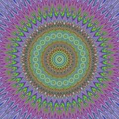 Poster - Mandal explosion - geometric floral design