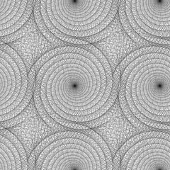 Poster - Seamless abstract black and white swirl pattern