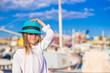 © travnikovstudio - Adorable little girl during summer vacation in port