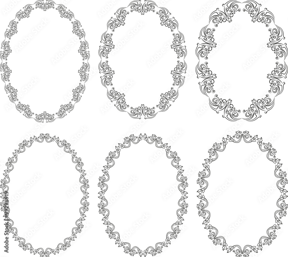 set of antique frames