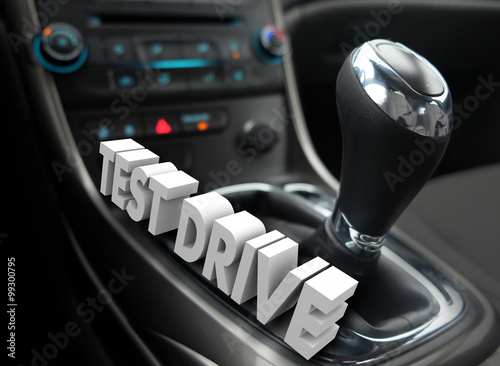 Fotografía Test Drive 3d Words Car Vehicle Automotive Evaluation Review