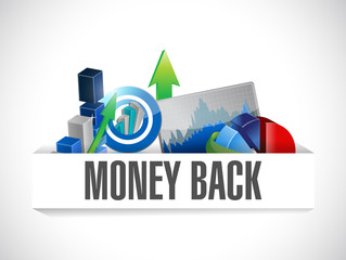 money back graphs illustration design