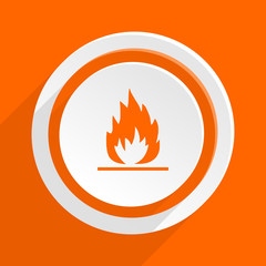 Poster - flame orange vector flat icon