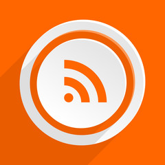 Aufkleber - rss orange vector flat icon