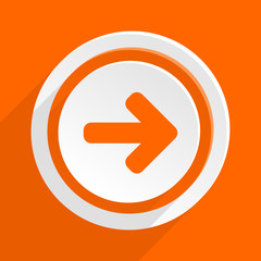 Poster - arrow  flat design modern vector orange icon for web and mobile app
