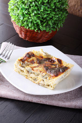 Wall Mural - Lasagna with artichokes and bechamel