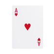 Ace of hearts playing card.