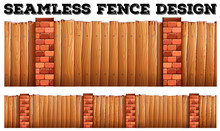 Seamless Fence Design With Brick Poles
