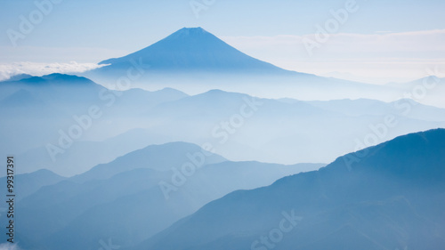 Dekoracja na wymiar  gora-fuji-widziana-z-japonskich-alp-poludniowych-gora-fuji-widziana-z-gory-zarugagatake-w-poludniowych-alpach