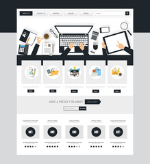 Wall Mural - website template. vector illustration.