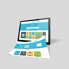 Fototapete - web design concept vector illustration