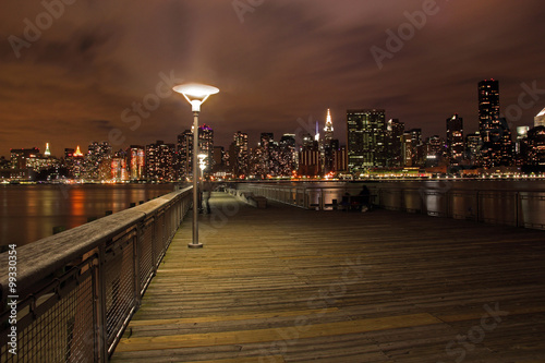 Naklejka - mata magnetyczna na lodówkę Manhattan by night