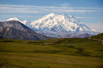 Denali Mountain Mckinley from visitor center alaska