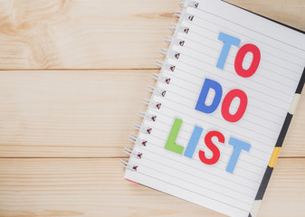 To do list on notebook 10