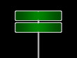 © nikonomad - High resolution blank road sign empty highway street green signage isolated on black.